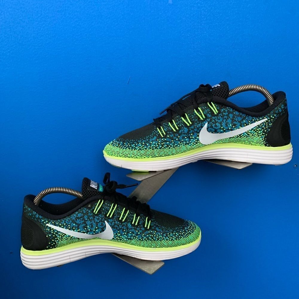 Nike - Free RN Distance Black Blue Lagoon Volt Running - Men's 8 - 827115-014